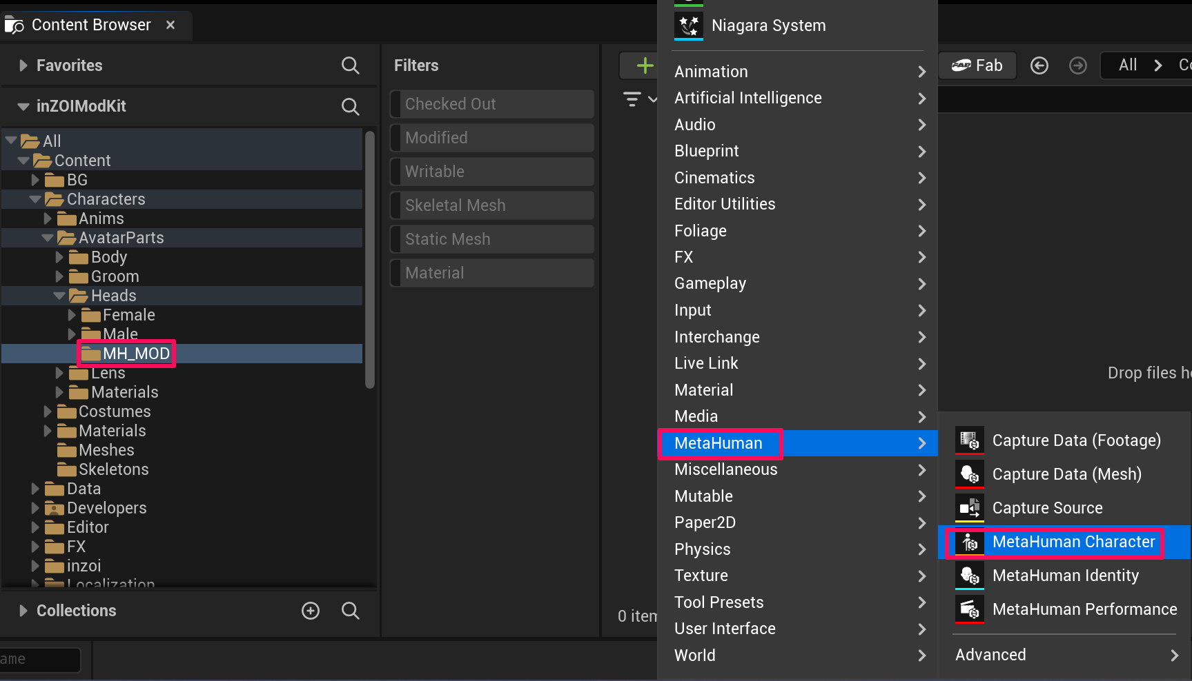 Create a MetaHuman Character
