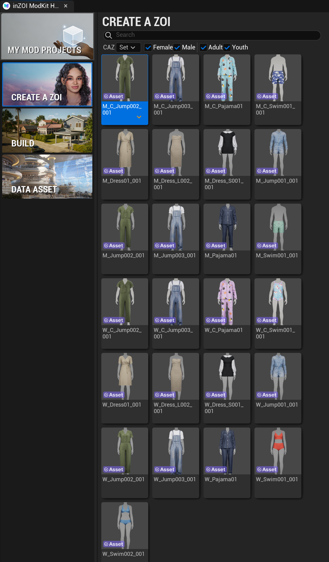 CREATE A ZOI Screen Layout