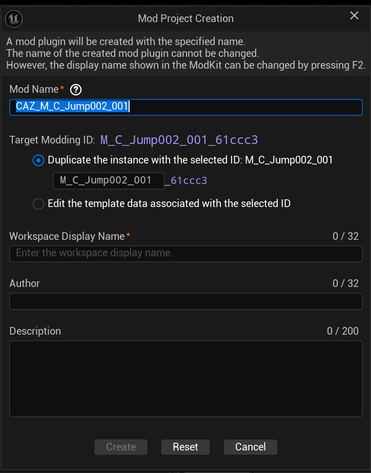 Mod Info Dialog