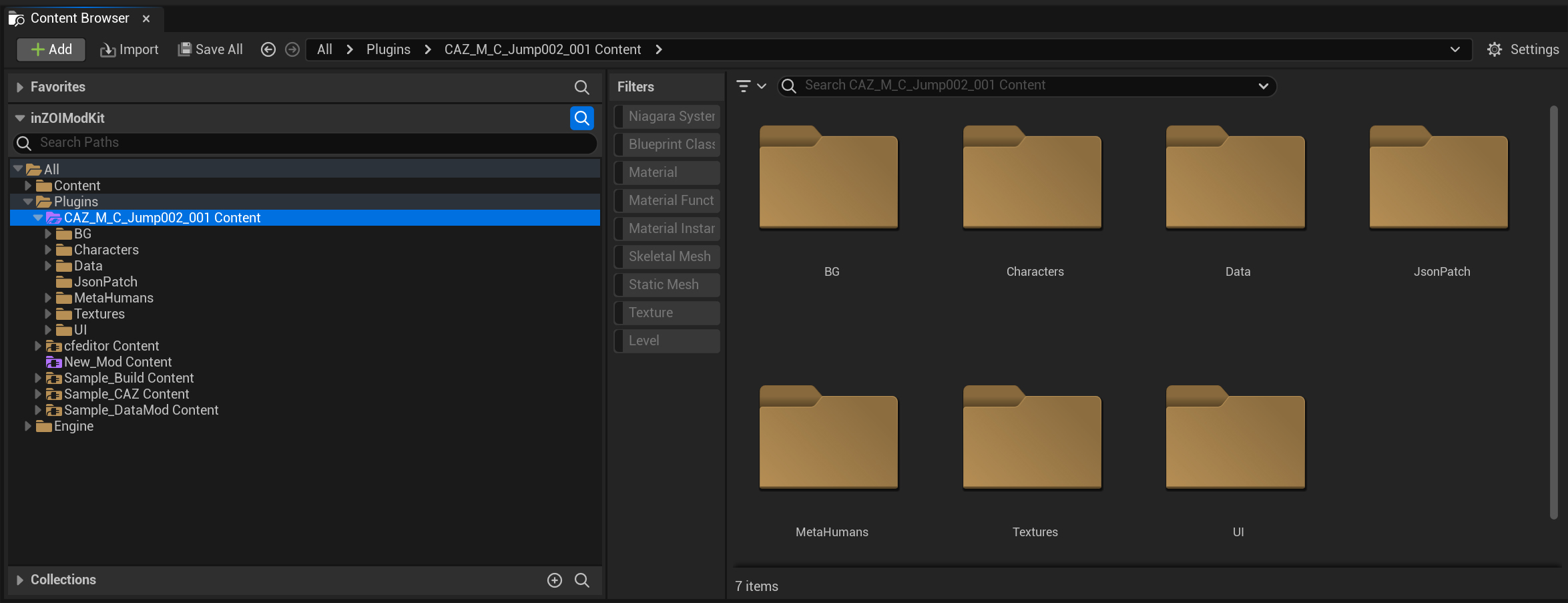 Content Browser File Structure
