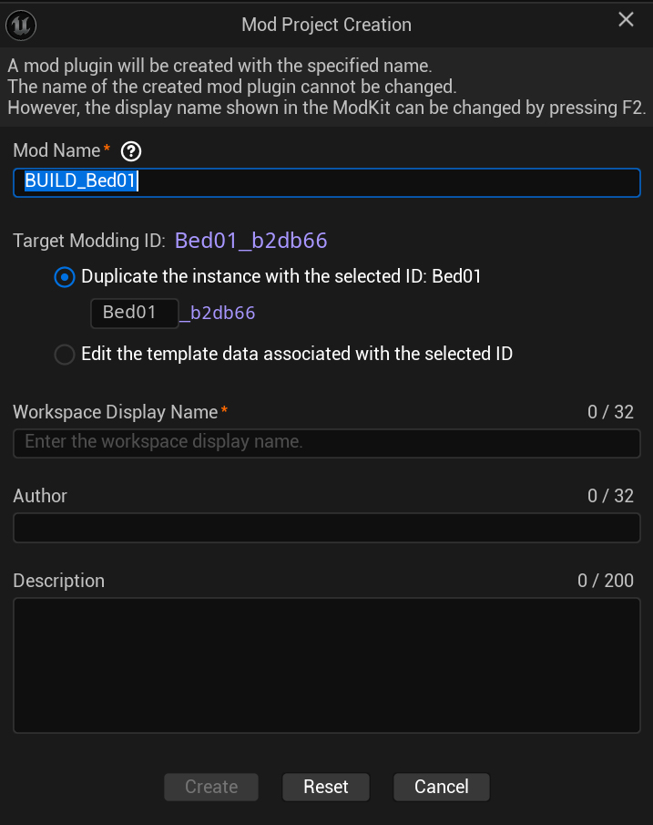 Mod Info Dialog