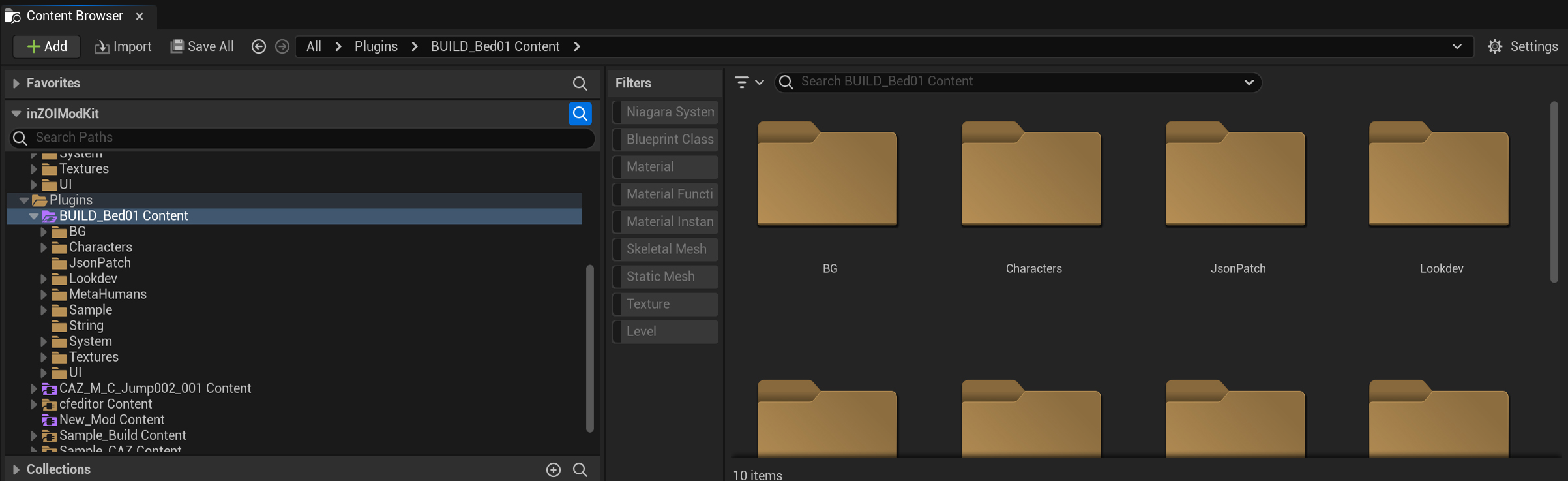 Content Browser File Structure