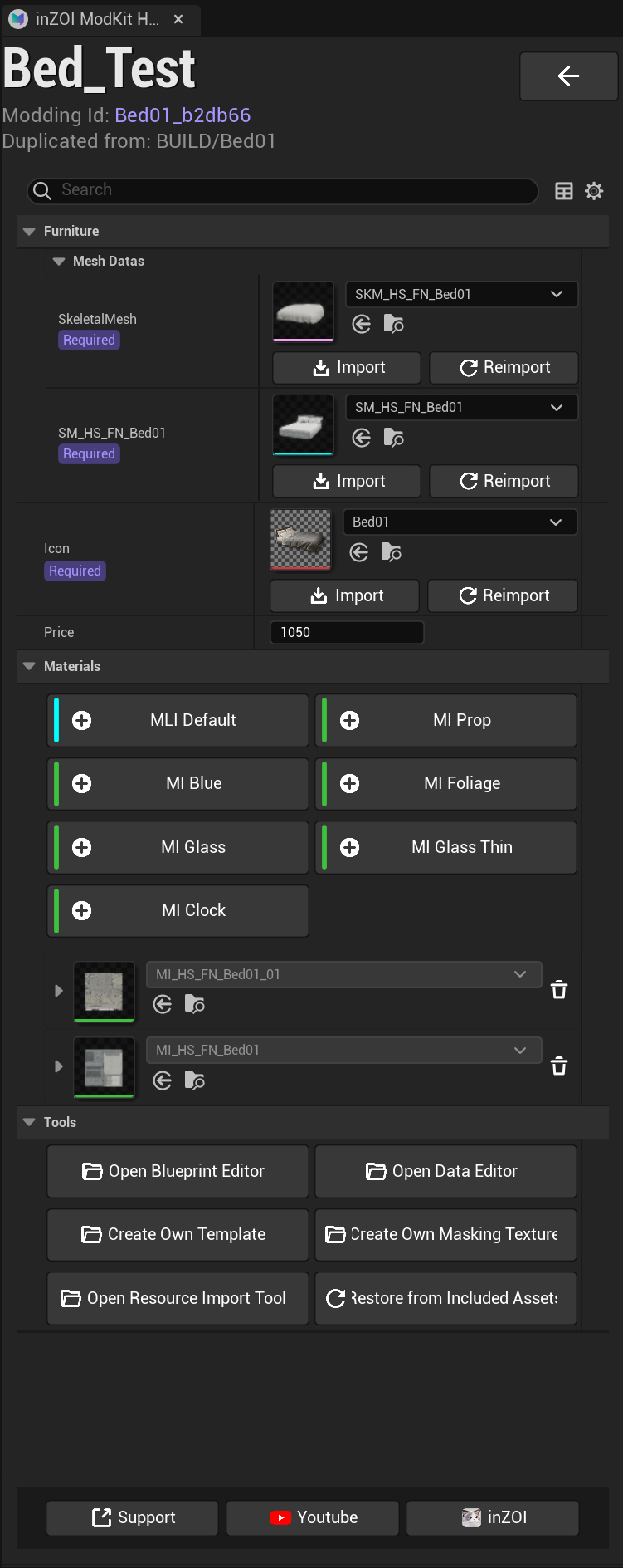 Mod Project Editor Screen